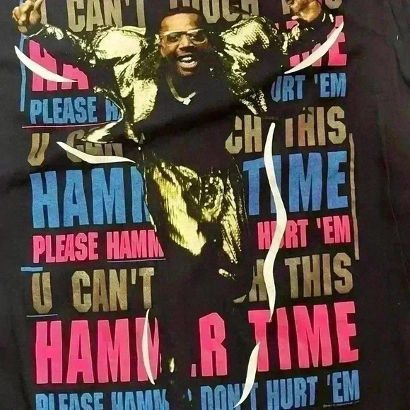 Vintage 1990 MC hammer can’t touch this t shirt bust it productions XL - Picture 2 of 8